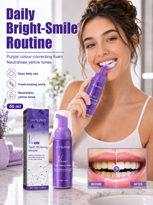 Teeth Whitening Mousse — Instant Brightening with Colour