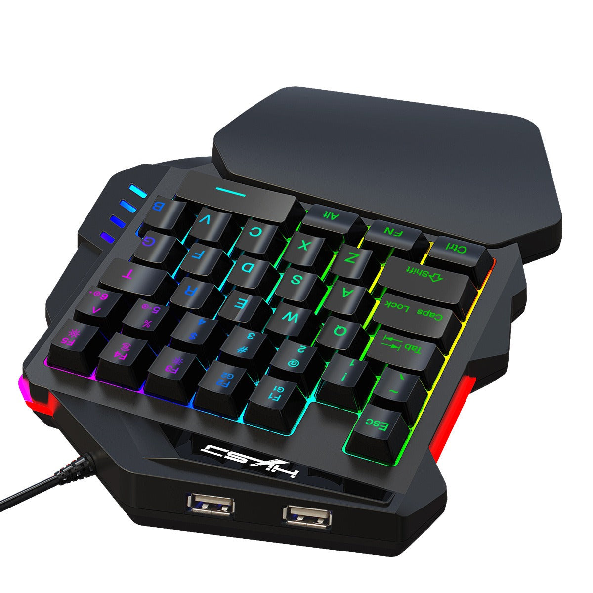 One-Handed RGB Gaming Keyboard for PS3 & PS4 Couch Gaming