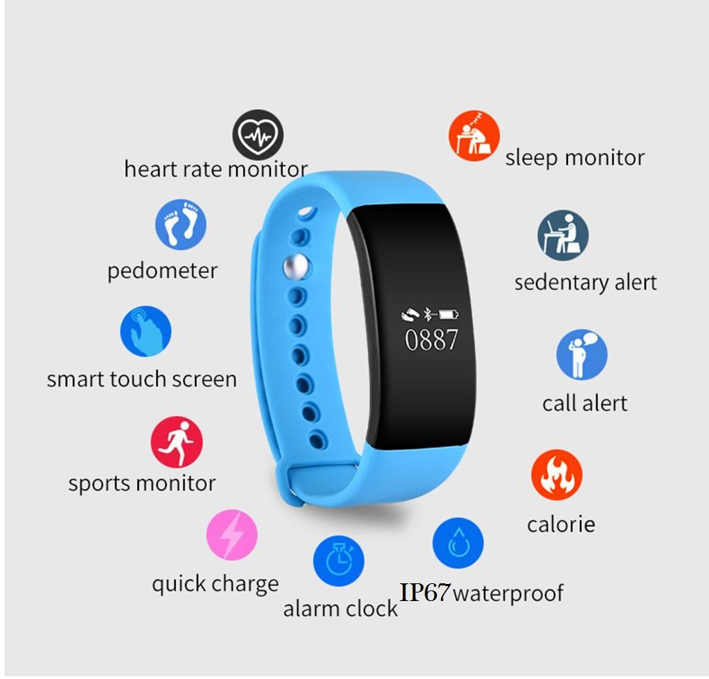 Waterproof Fitness Tracker Watch with Heart Rate Monitor