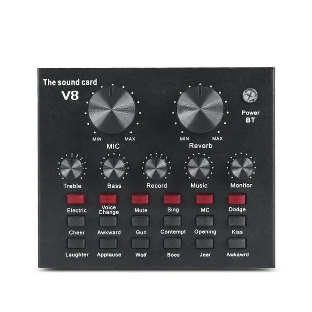 USB Sound Card Voice Changer Mic Kit for Streaming
