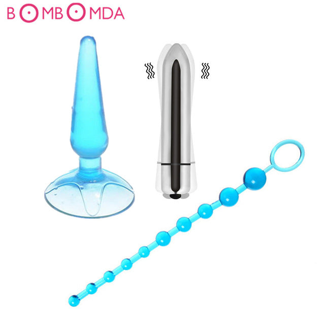 Anal Plug Vibrator with Suction Base for Hands-Free Play