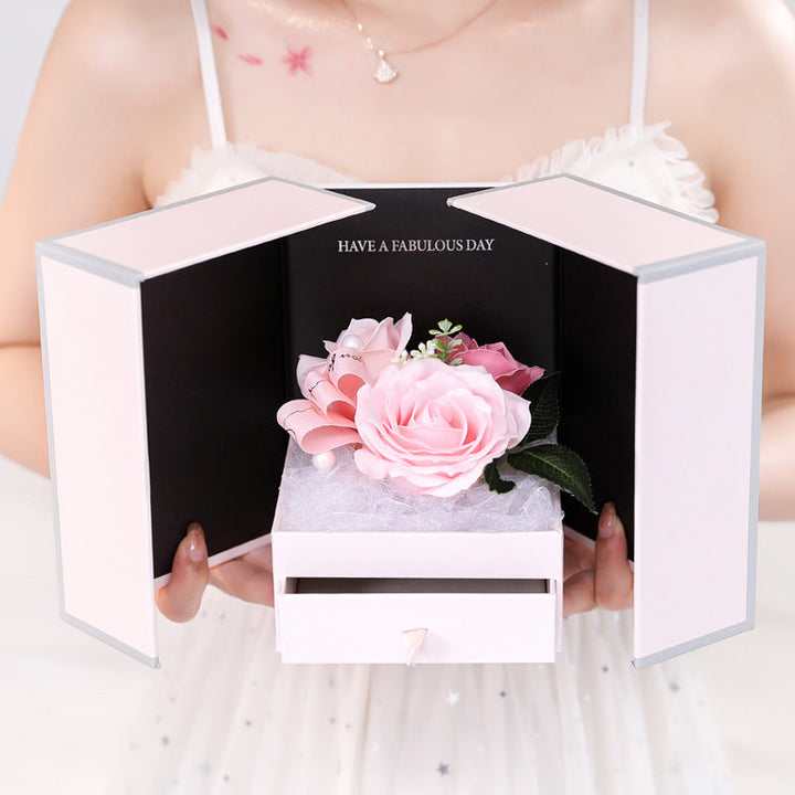 Rose Flower Jewelry Gift Box for Romantic Surprises