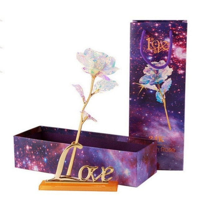 24K Golden Rose Decorative Light for Lasting Romance