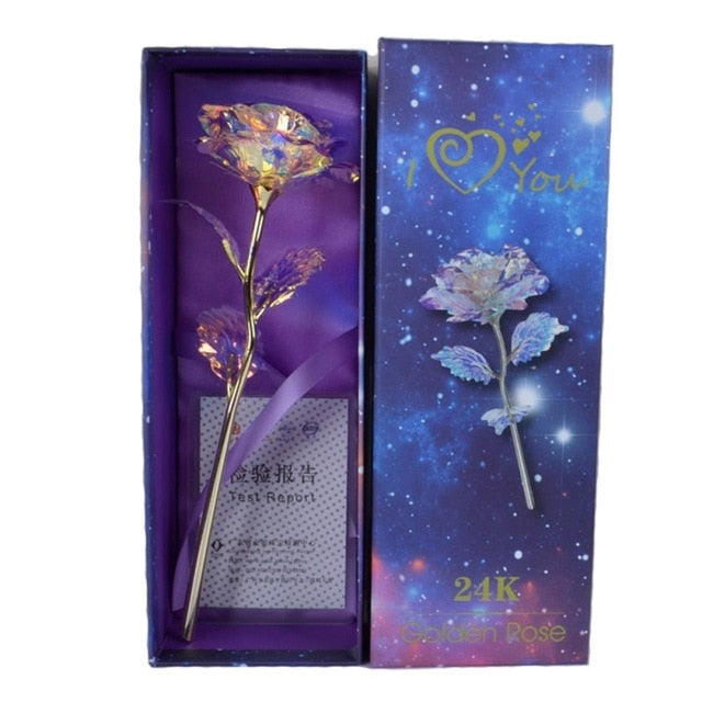 24K Golden Rose Decorative Light for Lasting Romance