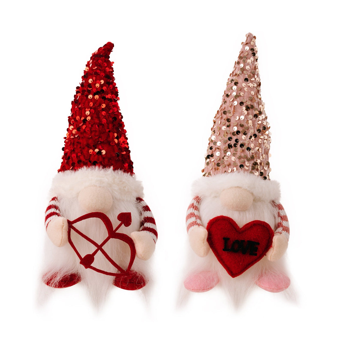 Valentine's Day Gnome Decor Pair for Festive Sparkle