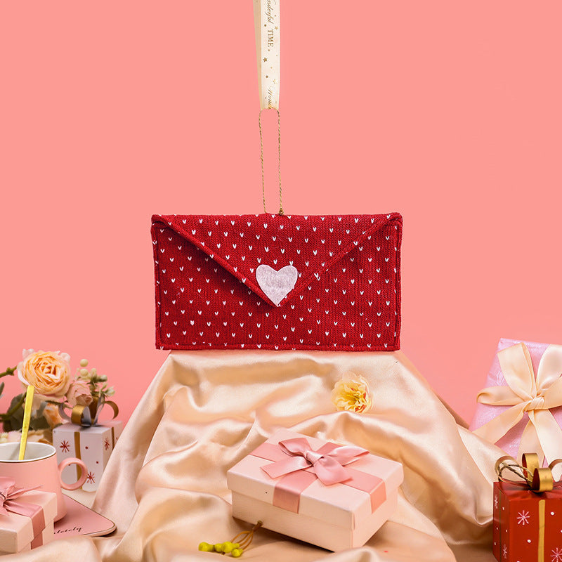Valentine's Envelope Gift Pouch for Cards & Keepsakes