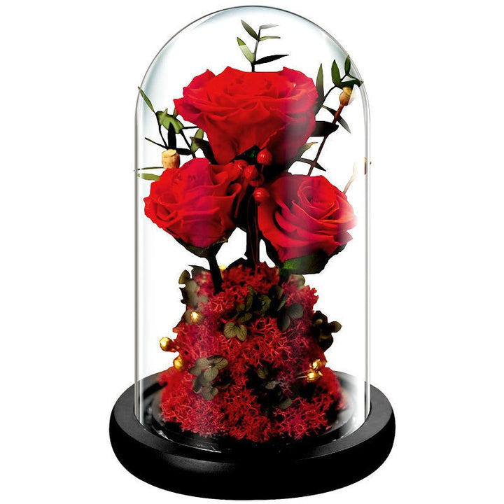 Preserved Rose Dome Gift for Lasting Romantic Decor