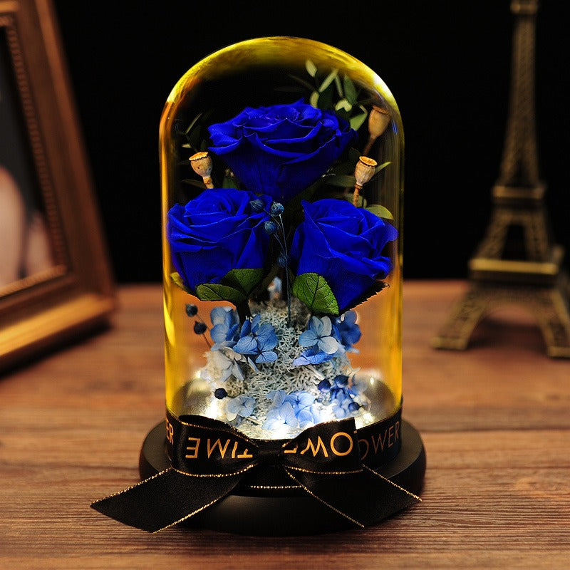 Preserved Rose Dome Gift for Lasting Romantic Decor