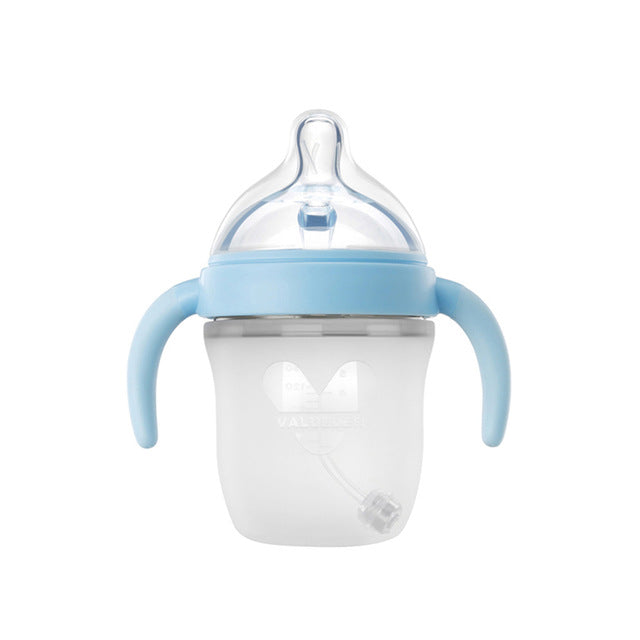 Baby Silicone Feeding Bottle With Natural Nipple, Easy-Grip