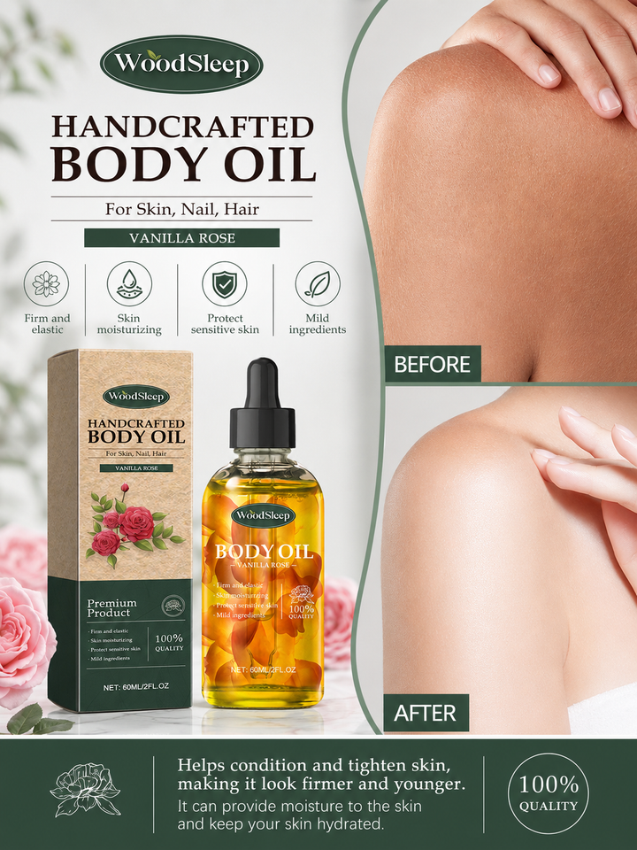 Vanilla Rose Body Oil — Firmer, Hydrated, Youthful Skin