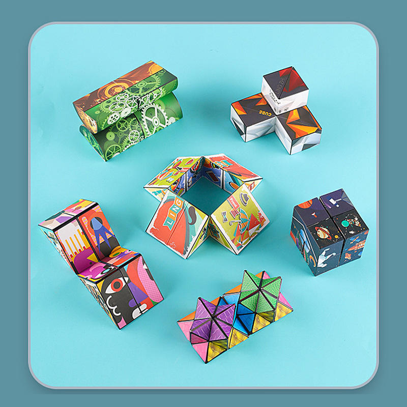 Folding Rubik's Cube Puzzle For Portable Brain Play