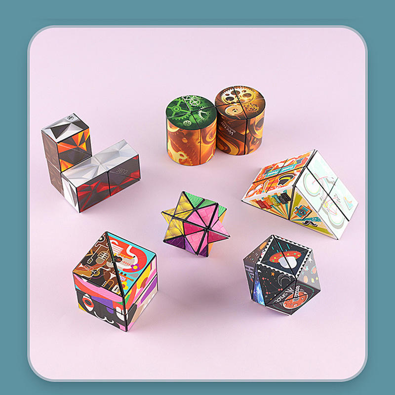Folding Rubik's Cube Puzzle For Portable Brain Play