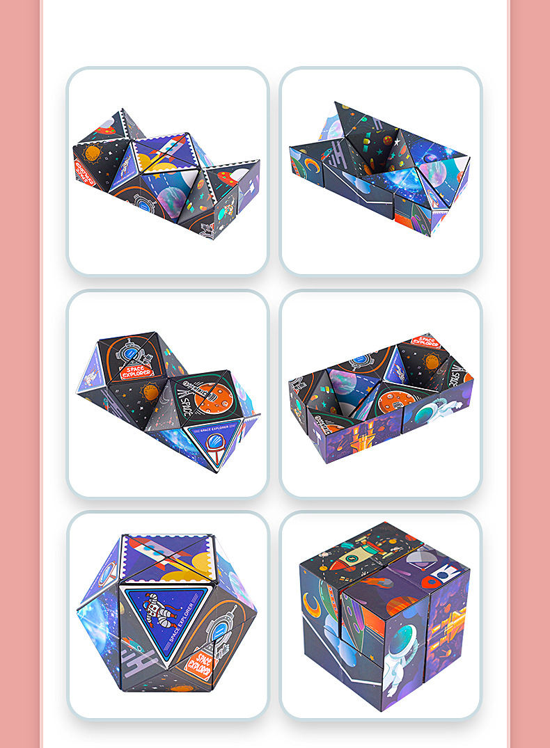 Folding Rubik's Cube Puzzle For Portable Brain Play