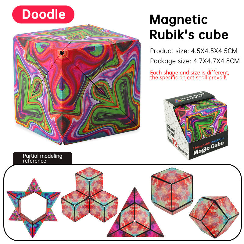 Magnetic Transforming Puzzle Toy for Stress Relief