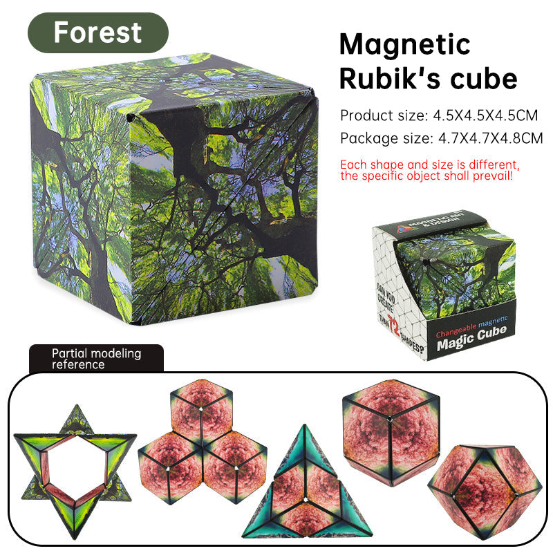 Magnetic Transforming Puzzle Toy for Stress Relief