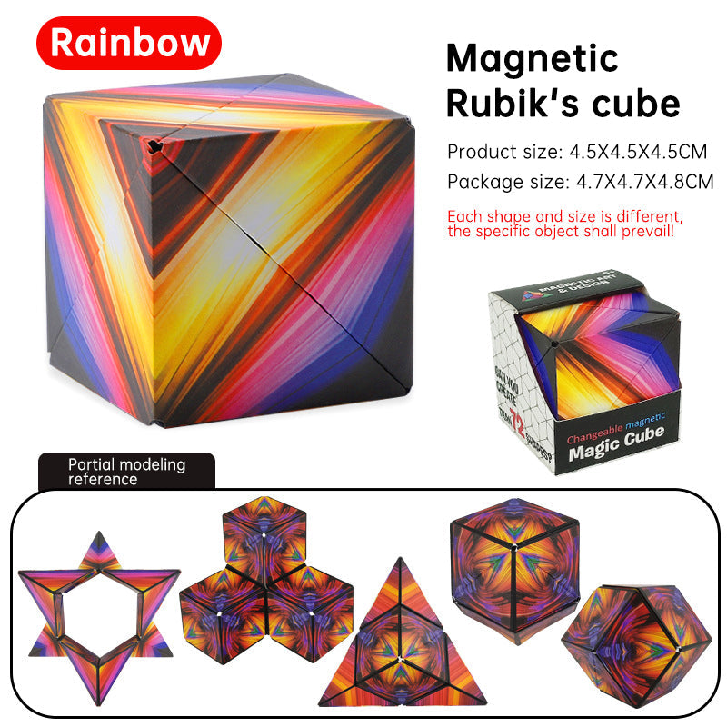 Magnetic Transforming Puzzle Toy for Stress Relief
