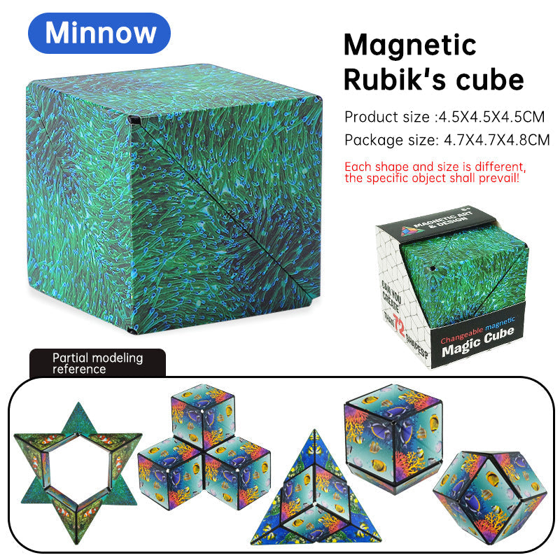 Magnetic Transforming Puzzle Toy for Stress Relief
