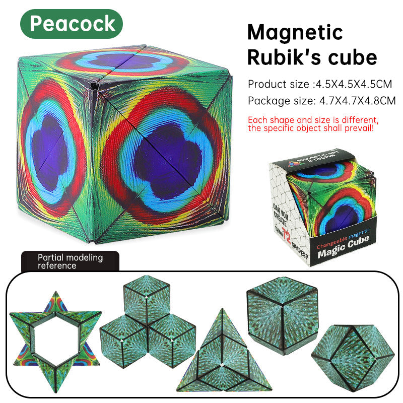 Magnetic Transforming Puzzle Toy for Stress Relief