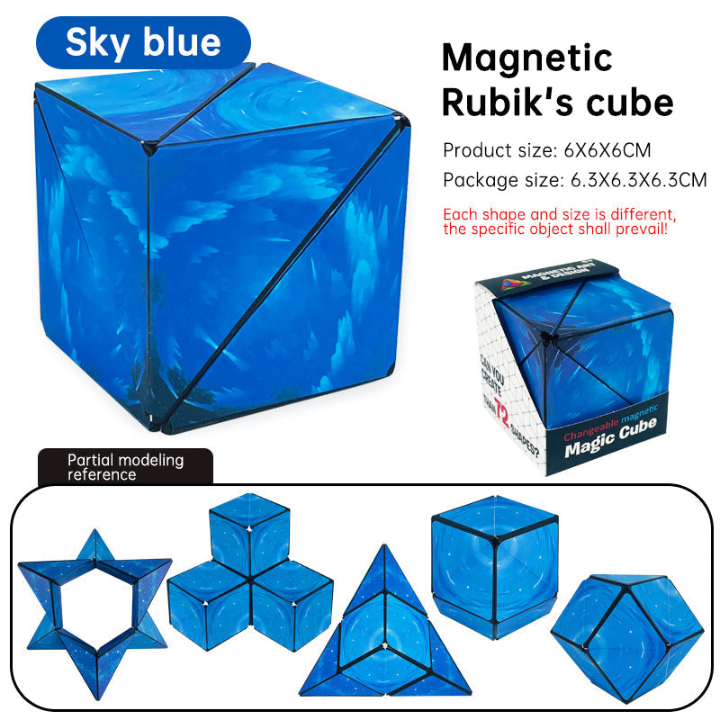 Magnetic Transforming Puzzle Toy for Stress Relief