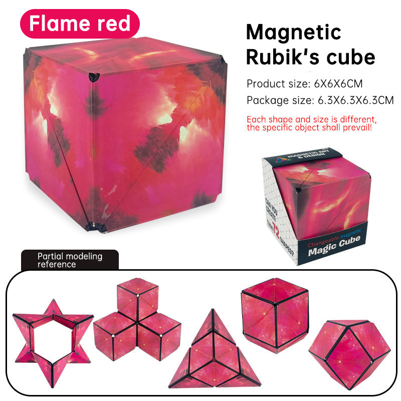 Magnetic Transforming Puzzle Toy for Stress Relief