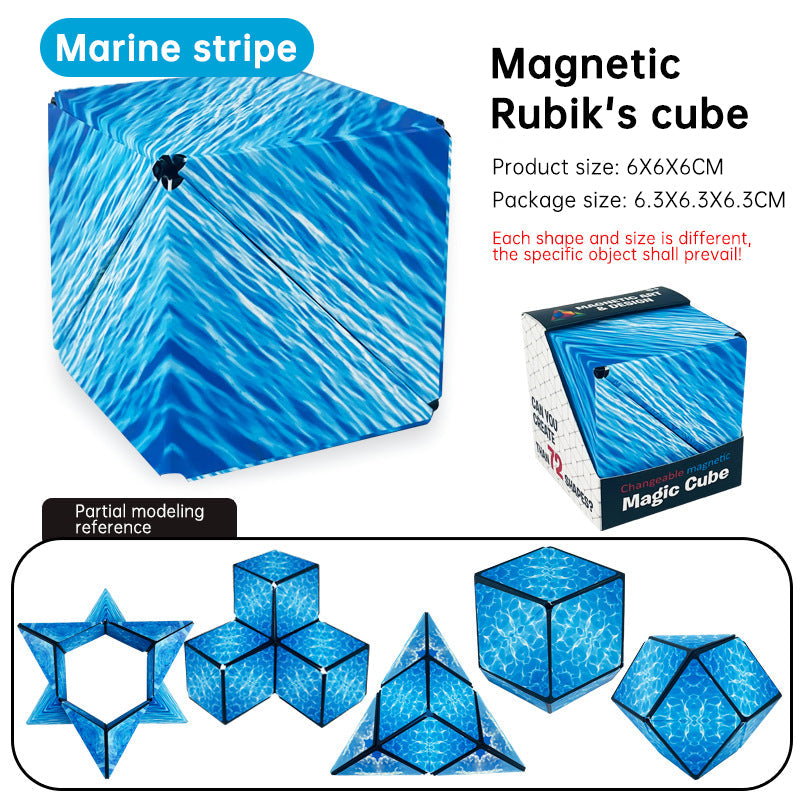 Magnetic Transforming Puzzle Toy for Stress Relief