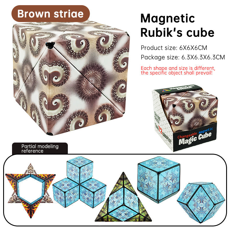 Magnetic Transforming Puzzle Toy for Stress Relief