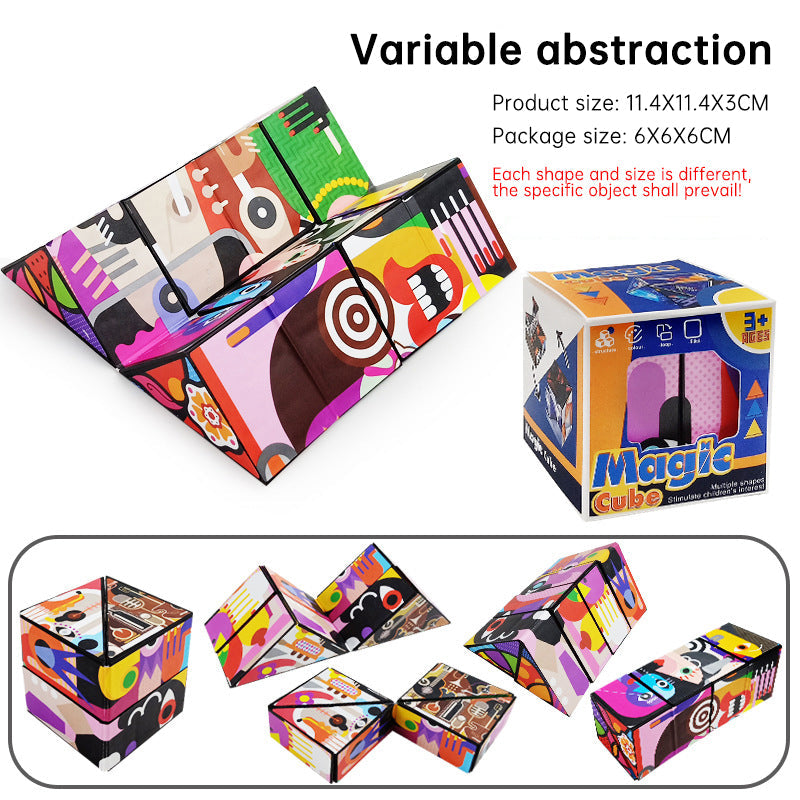 Magnetic Transforming Puzzle Toy for Stress Relief
