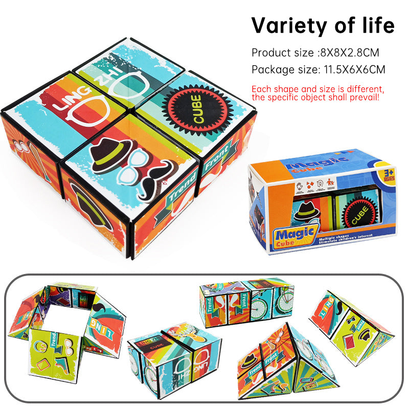 Magnetic Transforming Puzzle Toy for Stress Relief