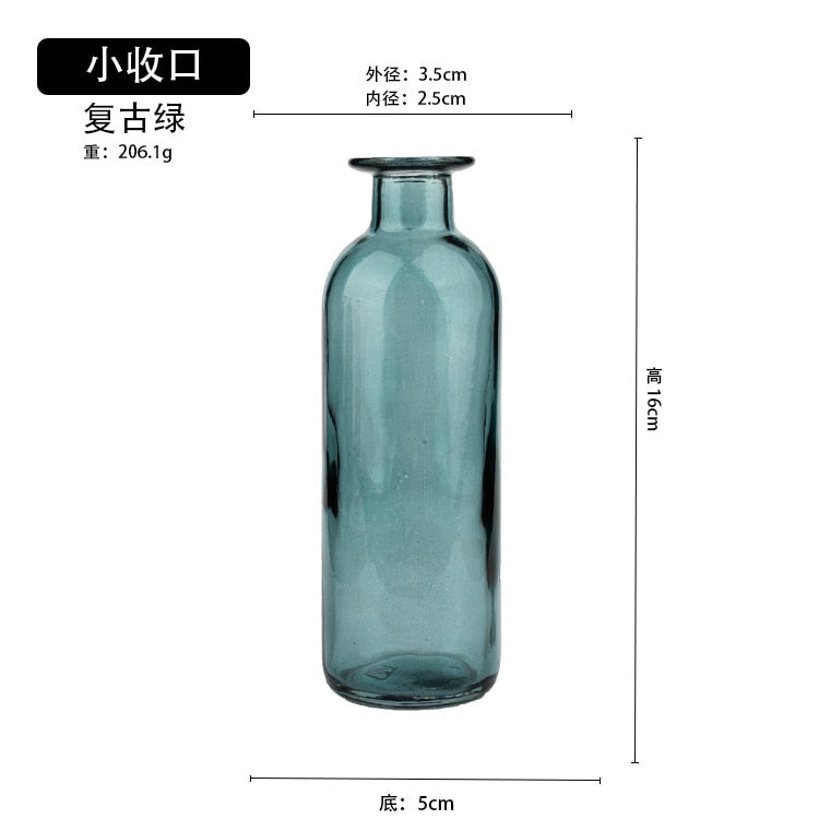 Nordic Tinted Glass Bud Vase for Dried Flowers