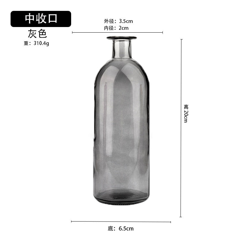 Nordic Tinted Glass Bud Vase for Dried Flowers