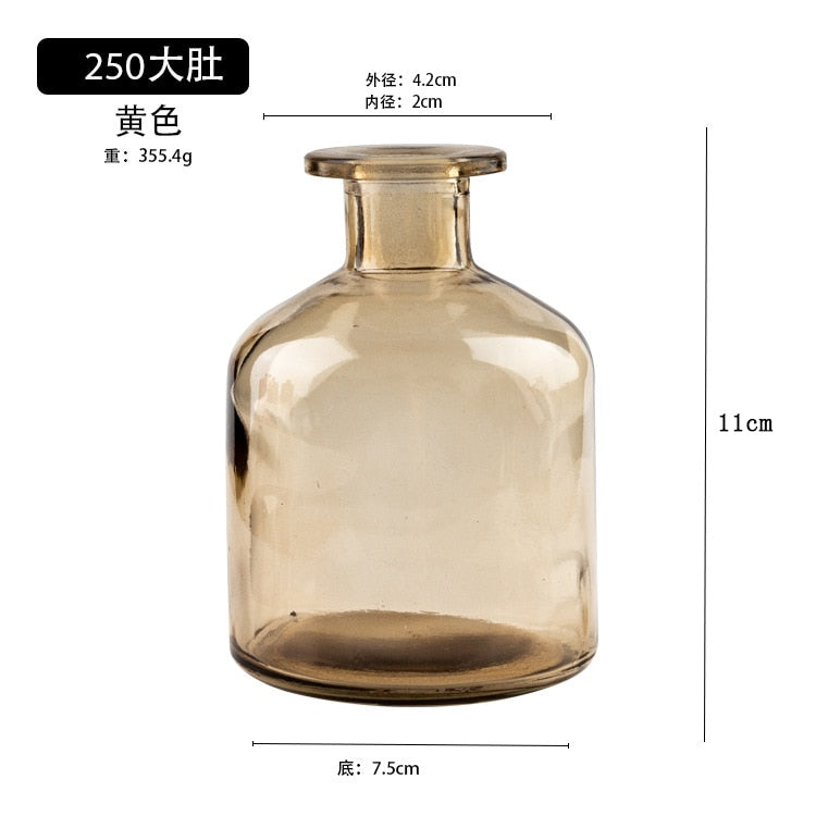 Nordic Tinted Glass Bud Vase for Dried Flowers