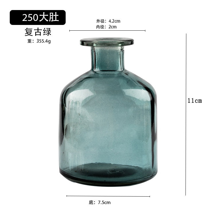 Nordic Tinted Glass Bud Vase for Dried Flowers