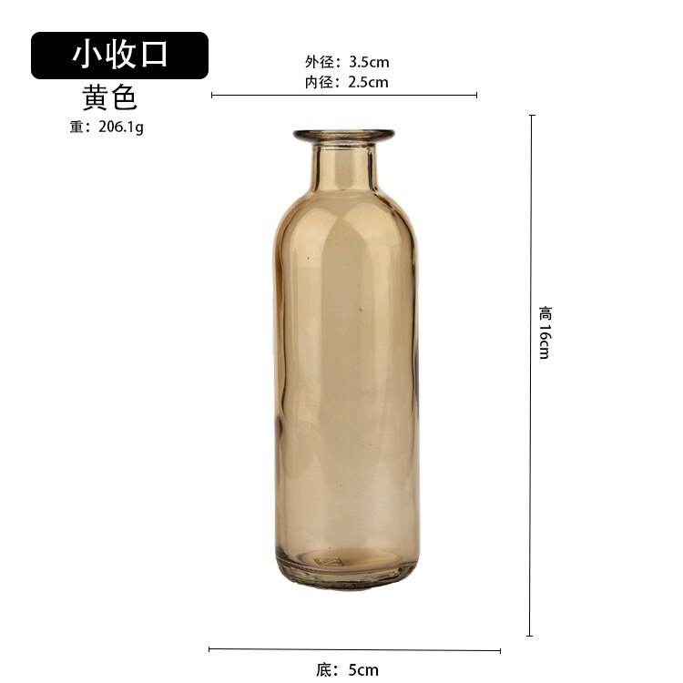 Nordic Tinted Glass Bud Vase for Dried Flowers
