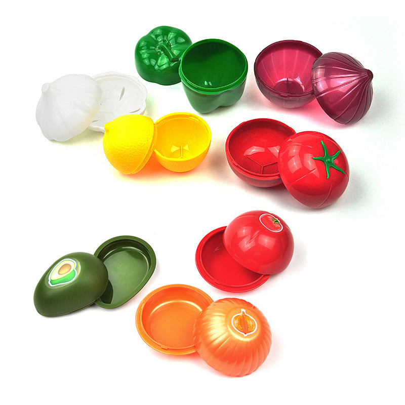 Vegetable Shaped Food Storage Box Set for Cut Produce