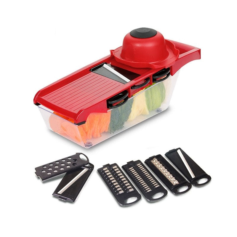Vegetable Mandoline Slicer with 6 Blades and Storage Box