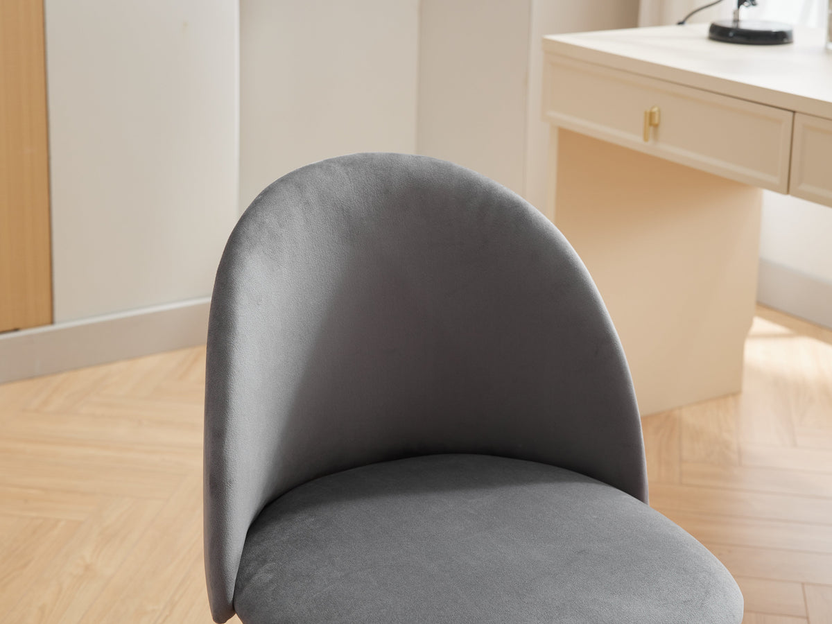 Velvet Office Chair with Gas Lift and Silent Wheels