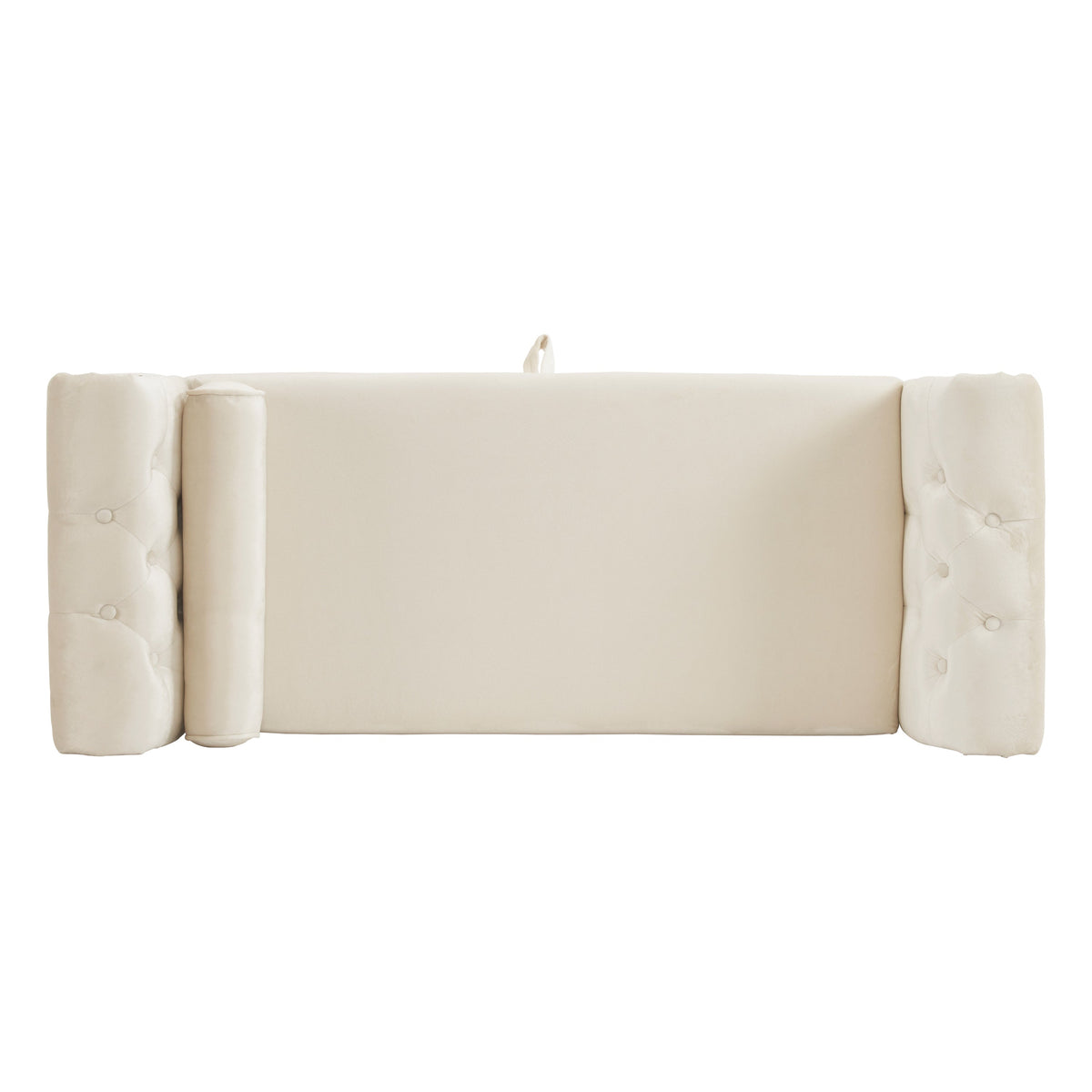 Velvet Storage Ottoman Bench with Pillow for Bedroom