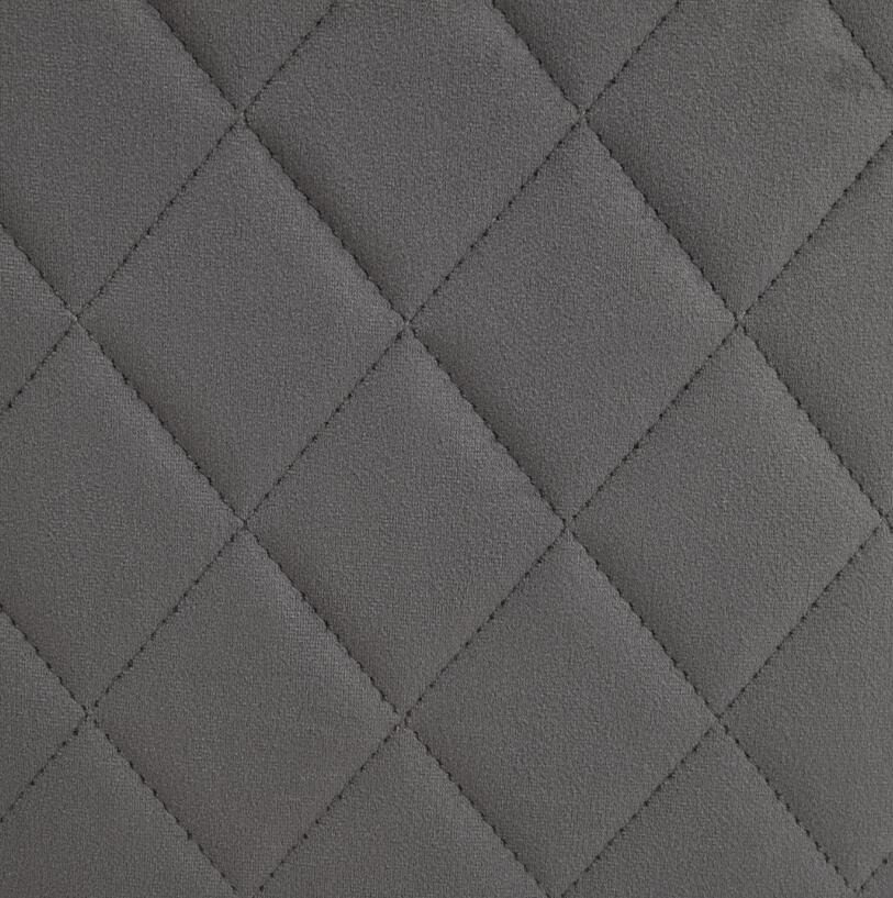 Quilted Velvet Desk Chair with Gas Lift and Silent Wheels
