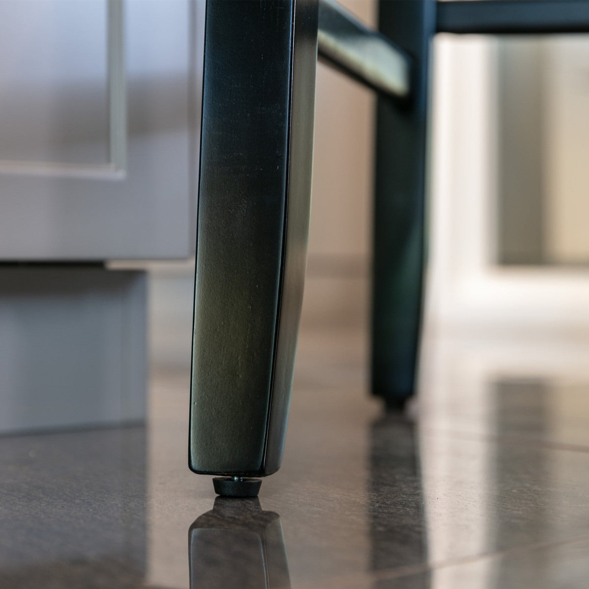 Black Velvet Wing Back Bar Stool with Tufted Buttons