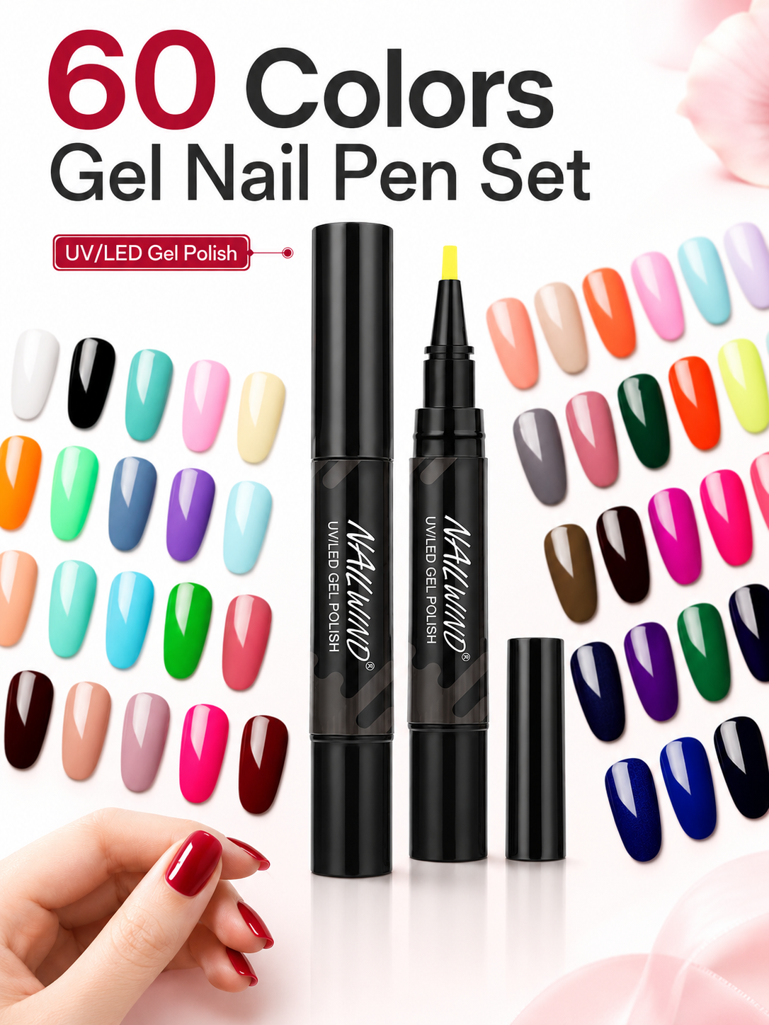 Venalisa 60-Color Gel Nail Polish Pen | Soak-Off