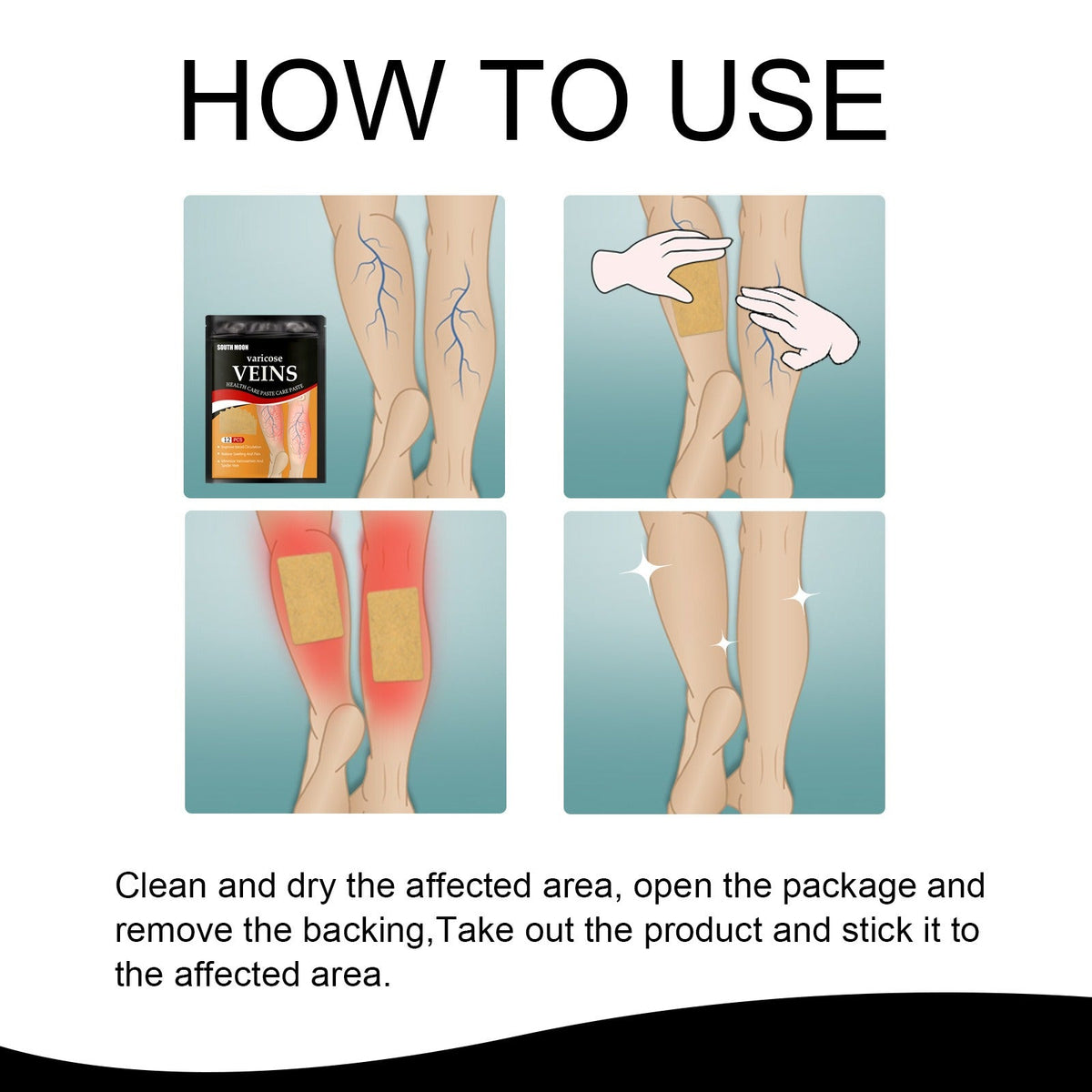 Cold Compress Leg Vein Patches, 12 Count for Tired Legs