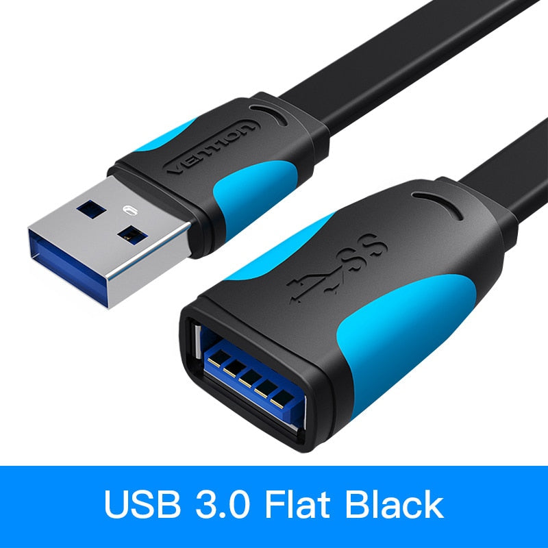 Flat USB 3.0 Extension Cable, 5Gbps Fast Data Transfer