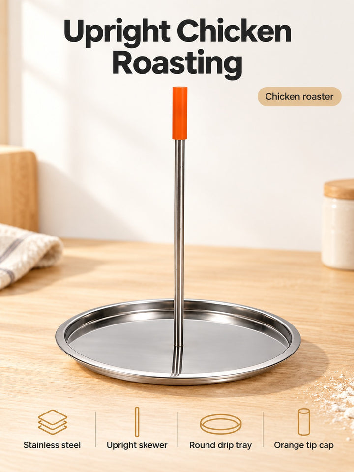 Vertical Chicken Roaster Rack Stainless Steel for Grilling