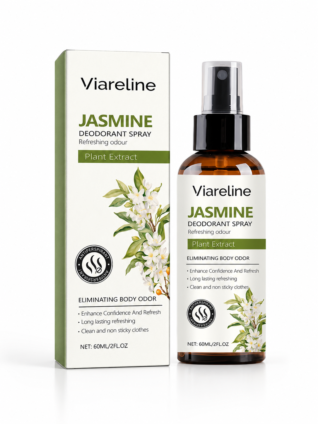 Jasmine Deodorant Body Spray — All-Day Freshness, Paraben-Free