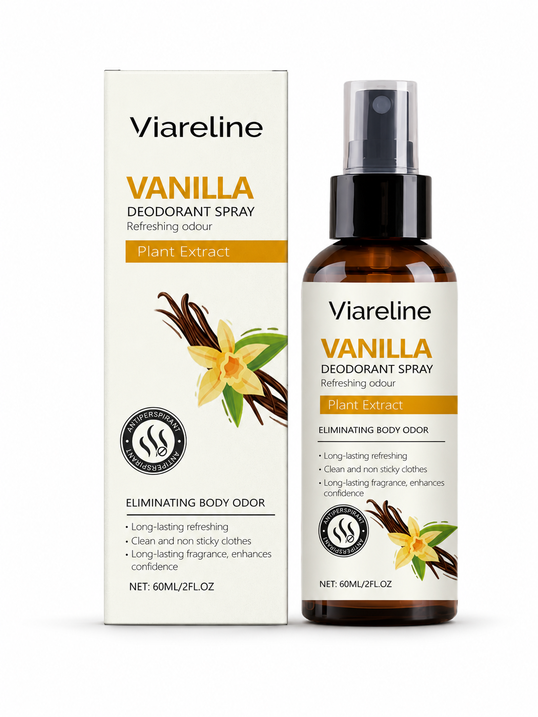 Vanilla Natural Deodorant Spray — All-Day Freshness, No Residue
