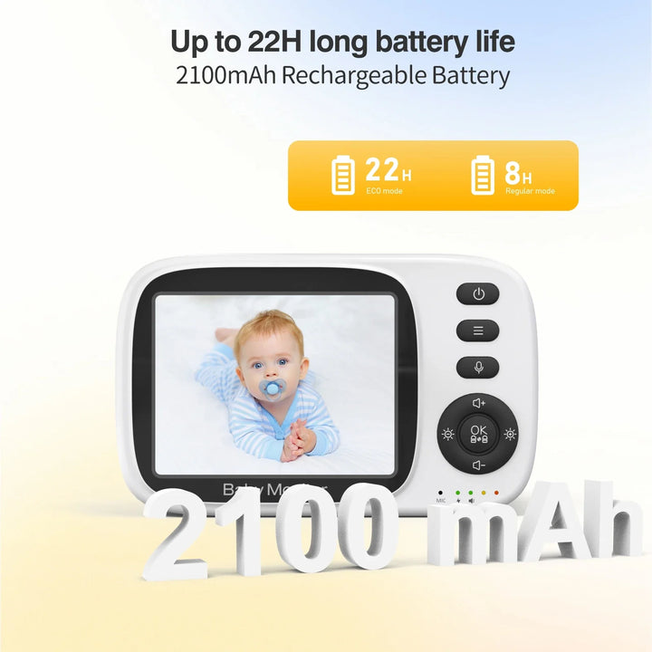 Video Baby Monitor with 22-Hour Battery & Night Vision