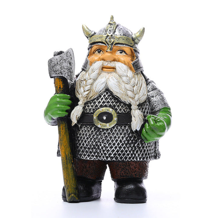 Viking Dwarf Garden Ornament for Playful Fantasy Decor