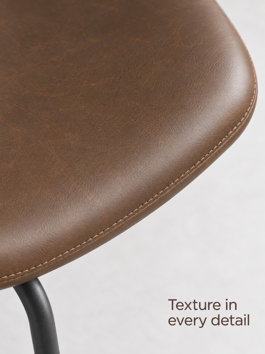 Vintage Brown Counter Stools, Set of 2, 24-Inch