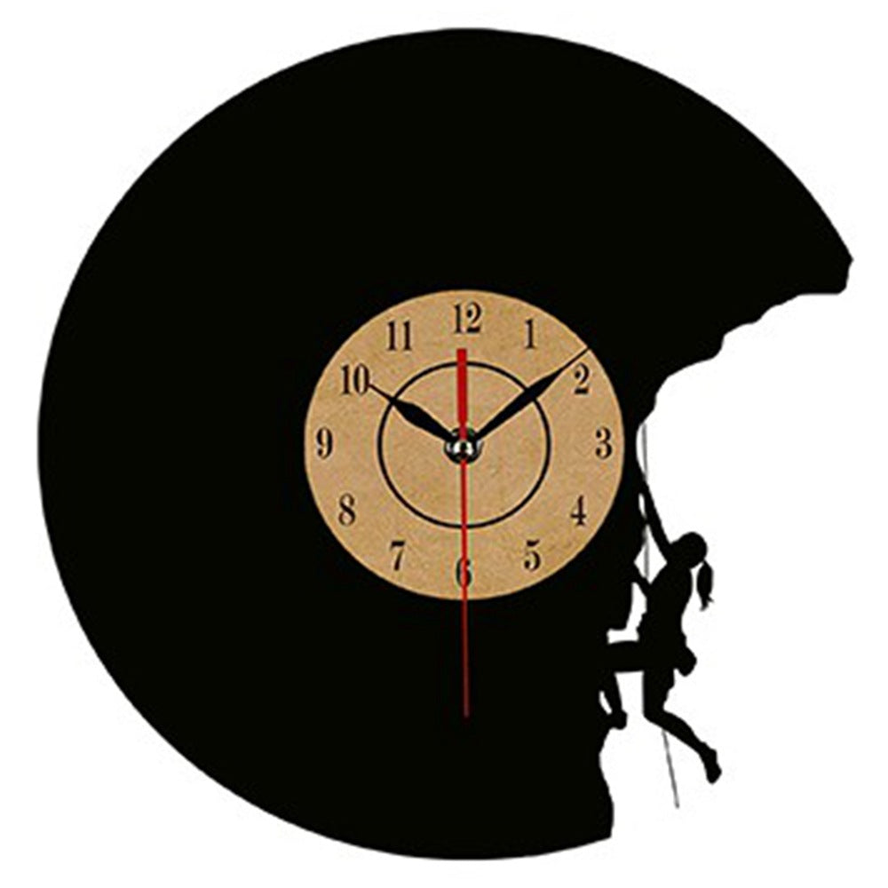 Vinyl Record Wall Clock for Adventure-Inspired Decor