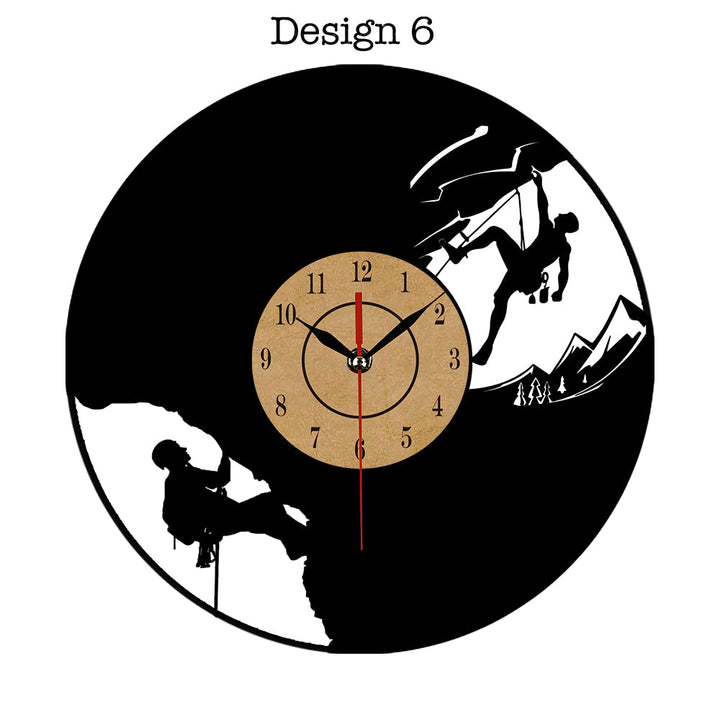 Vinyl Record Wall Clock for Adventure-Inspired Decor